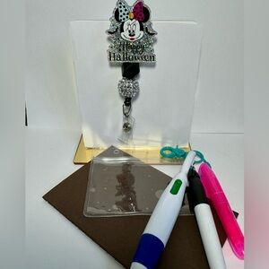 Mouse Halloween Badge Reel and Accessories